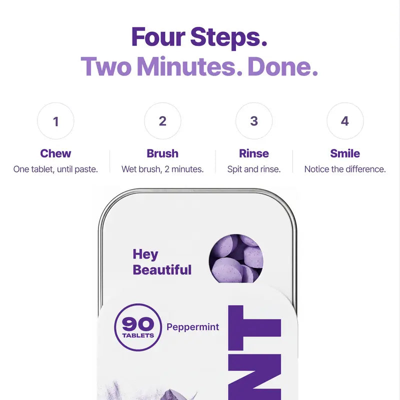 Instant Purple Color-Correcting Teeth Whitening Tablets