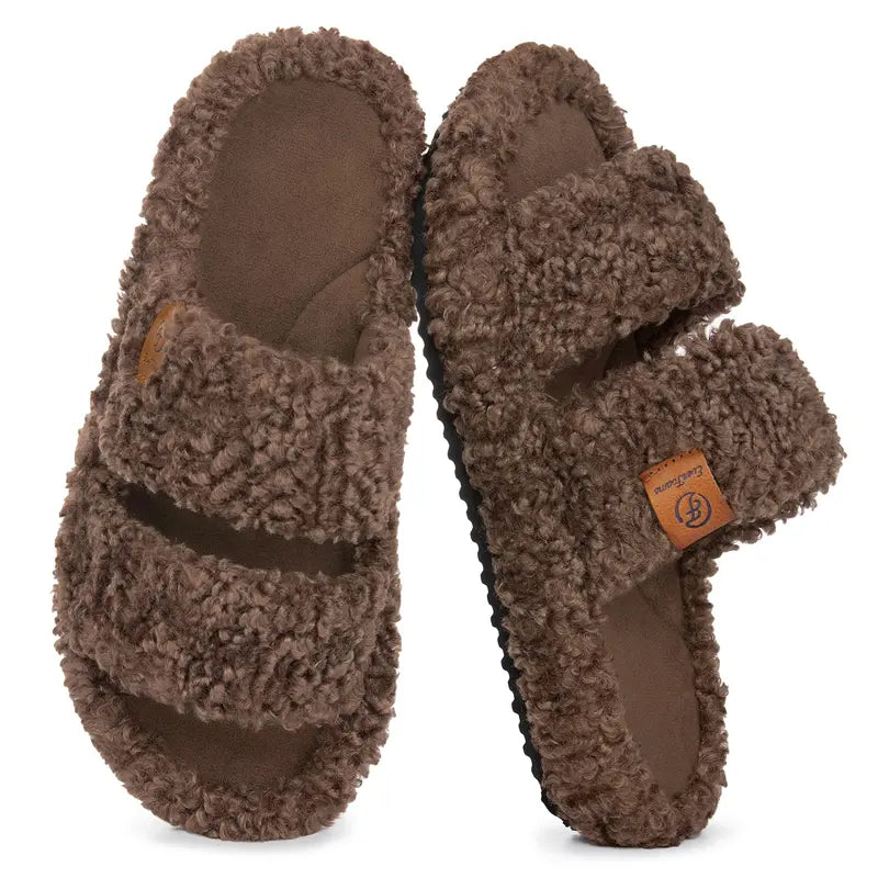 Step On Clouds: Plush Open-Toe Memory Foam House Slippers