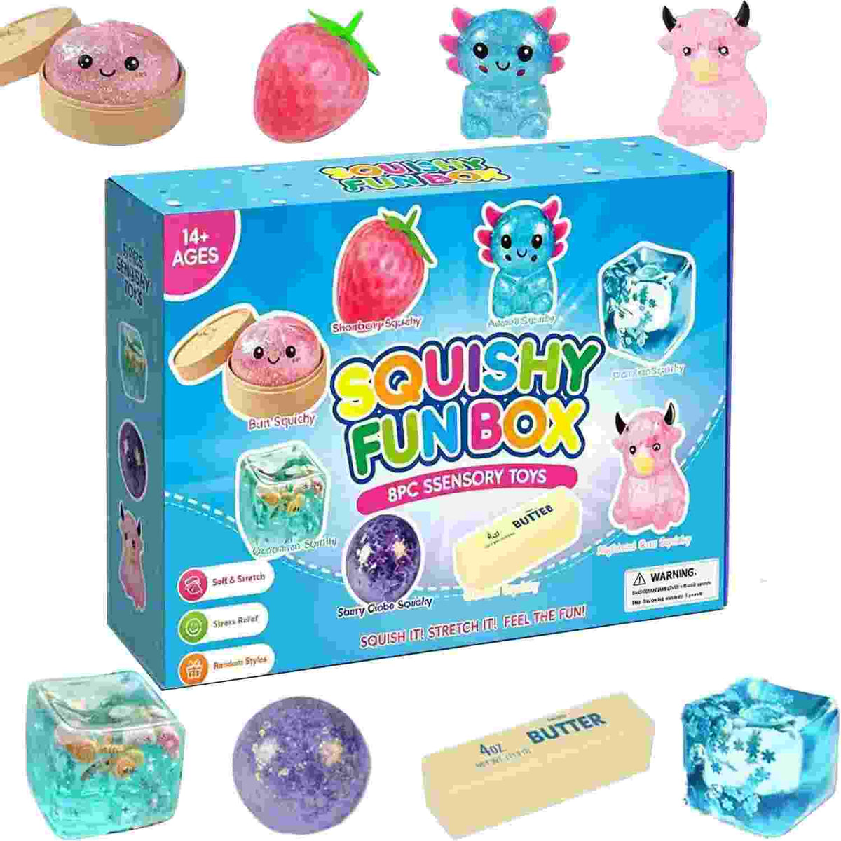 8-Piece Set Mystery Box - Squeeze Away Every Ounce Of Stress Instantly