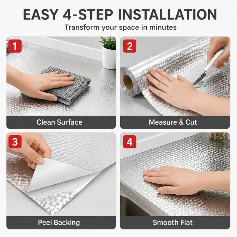 Oil-Proof Heat-Resistant Kitchen Aluminum Foil Sticker | Buy 1 Get 1 Free