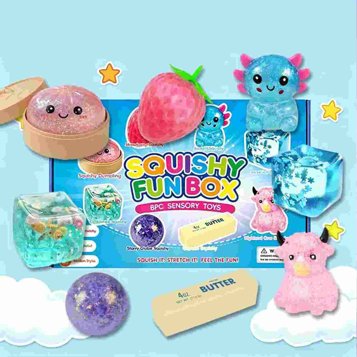 8-Piece Set Mystery Box - Squeeze Away Every Ounce Of Stress Instantly