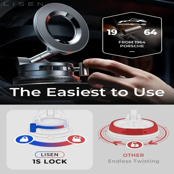 Ultra-Strong Vacuum Suction Magnetic Car Phone Mount