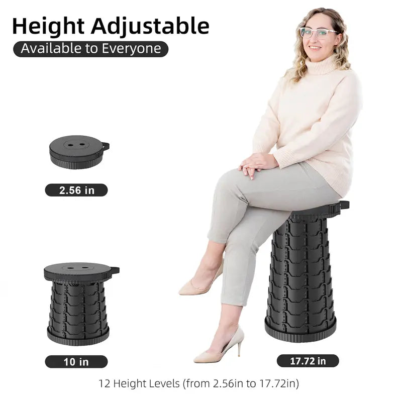 Portable Telescopic Stool — Two-Piece Set