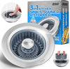3-in-1 Universal Stainless Steel Sink Strainer & Stopper