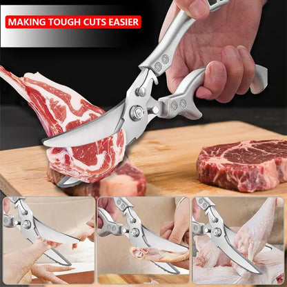 Stainless Steel Kitchen Shears — Two-Piece Standard & Ultra Sets