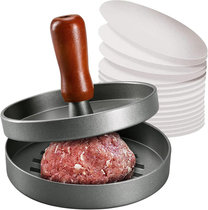 Effortless Stainless Steel Burger Press for Perfect Uniform Patties