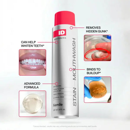 Instant Stain Concealing Whitening Mouthwash – Target Hidden Gunk & Restore Bright Smiles in Seconds