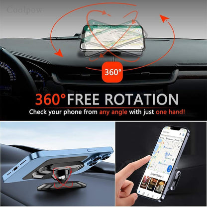 Ultra-Strong N52 Magnetic Alloy Car Phone Mount with 360° Rotation
