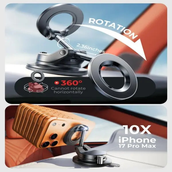 Ultra-Strong Vacuum Suction Magnetic Car Phone Mount