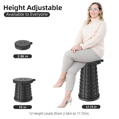 Portable Telescopic Stool — Two-Piece Set